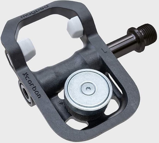 Alexrims Pedały MAGPED ROAD2 200NM (Szosa), Magnetyczne z blokami, Siła magnesu 200Nm, Ciemne, Stalowa ośka, Karbon, Waga 264g (NEW)