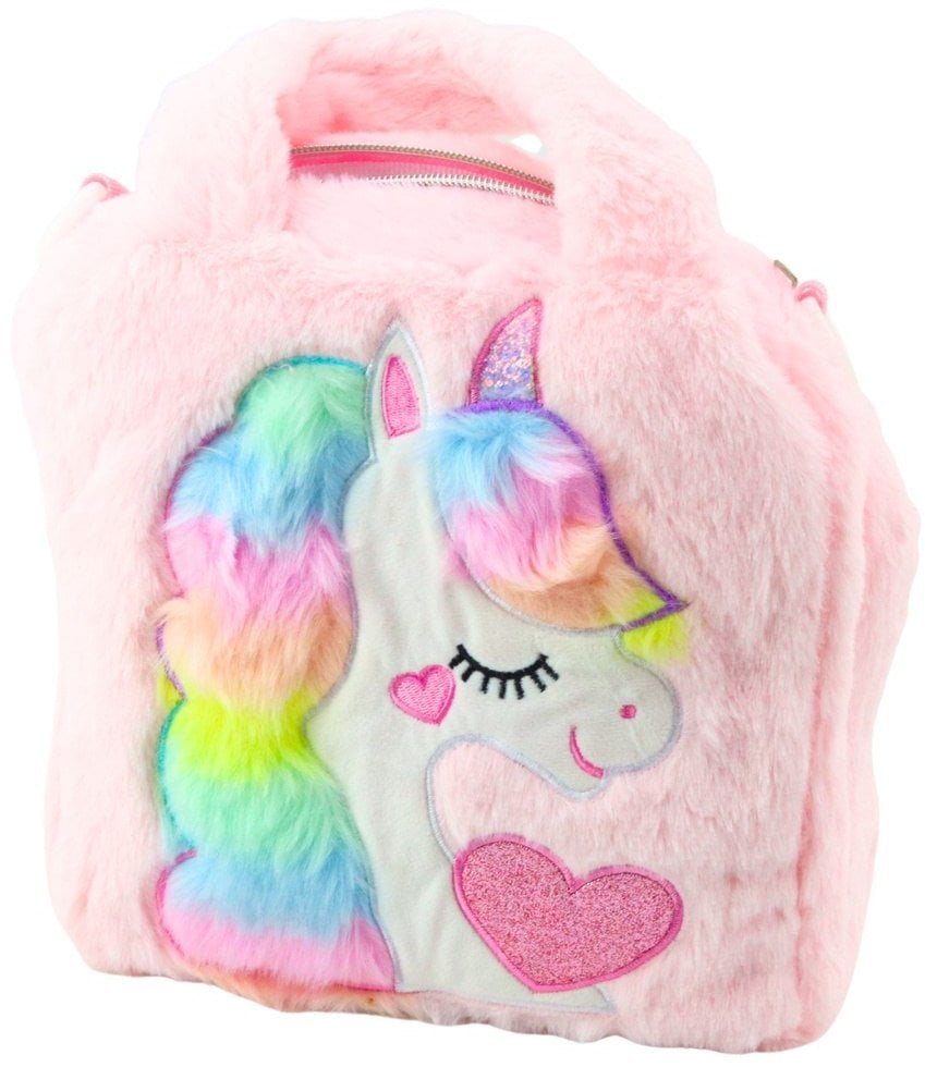 Pluszowa Torba Dziecięca Z Jednorożcem Regulowane Ramię Różowa 24x9cm