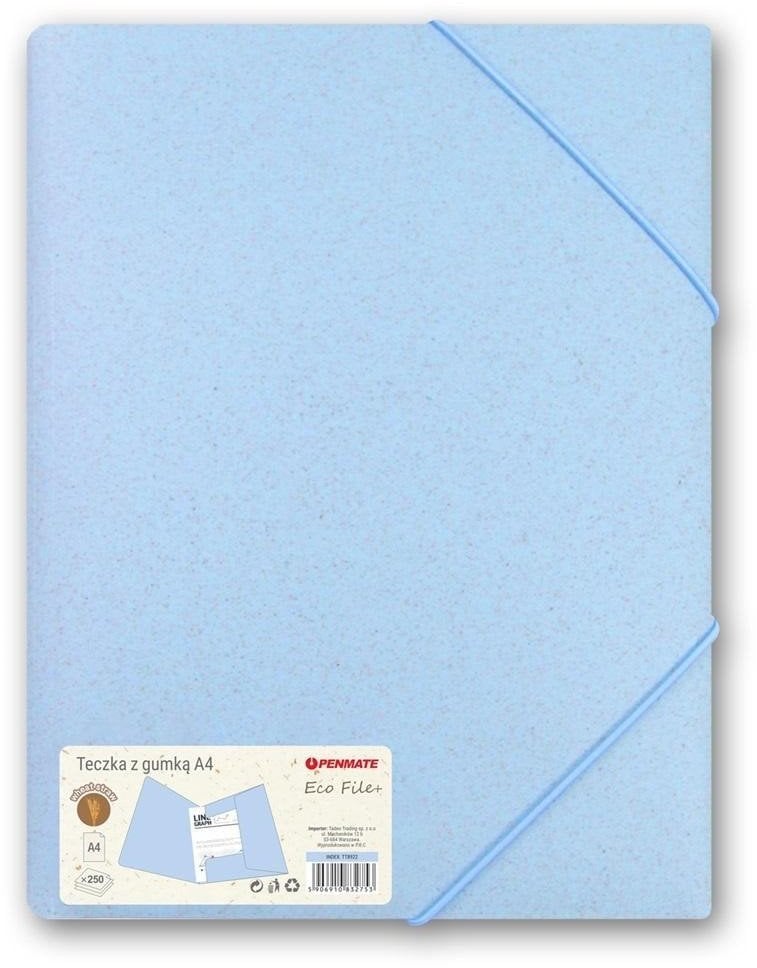 Teczka z gumką A4 niebieska PENMATE