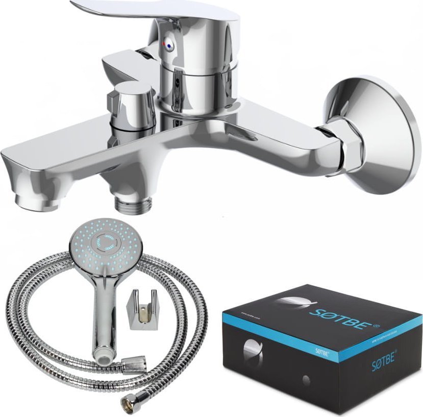 Bateria wannowa Sotbe Vantaa ścienne chrom (VAN-BWO-30245313)