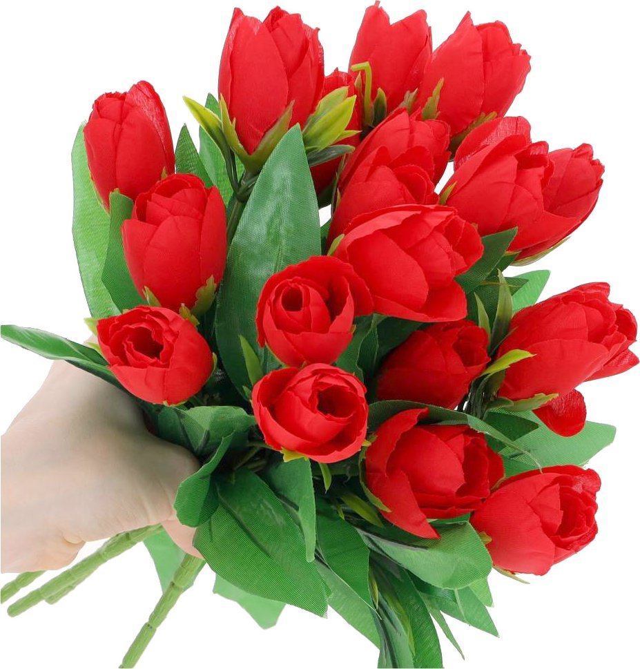 KWIATY sztuczne TULIPANY BUKIET tulipanów do wazonu JAK ŻYWE tulipan kwiat