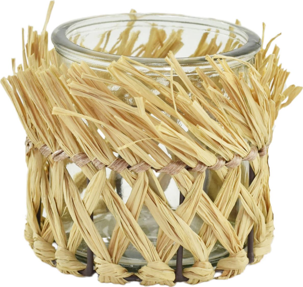 Tajemniczy ogród Świecznik z trawą morską, 10 cm