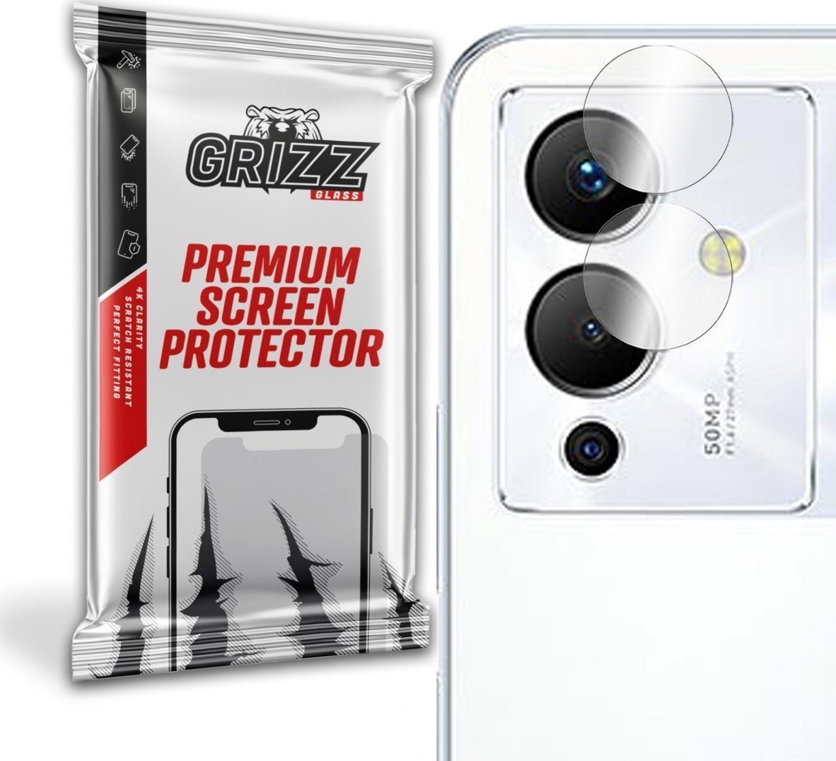 GrizzGlass Szkło hybrydowe na aparat Grizz Infinix Note 12 5G