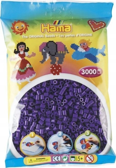 Hama Beads Hama Beads 201-07, Purple, Tube bead, 3000 pc(s)
