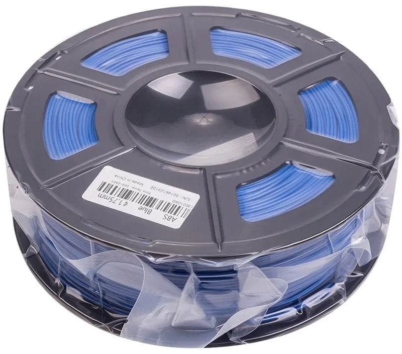 3D spausdinimo plastikas ABS, 1.75mm, 1kg, mėlynas