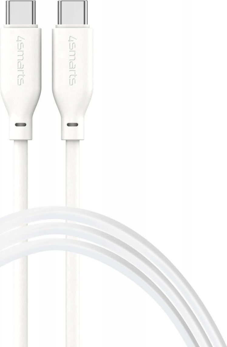 Kabel USB 4smarts USB-C / USB-C Kabel silikonowy High Flex 60W 1,5m biały