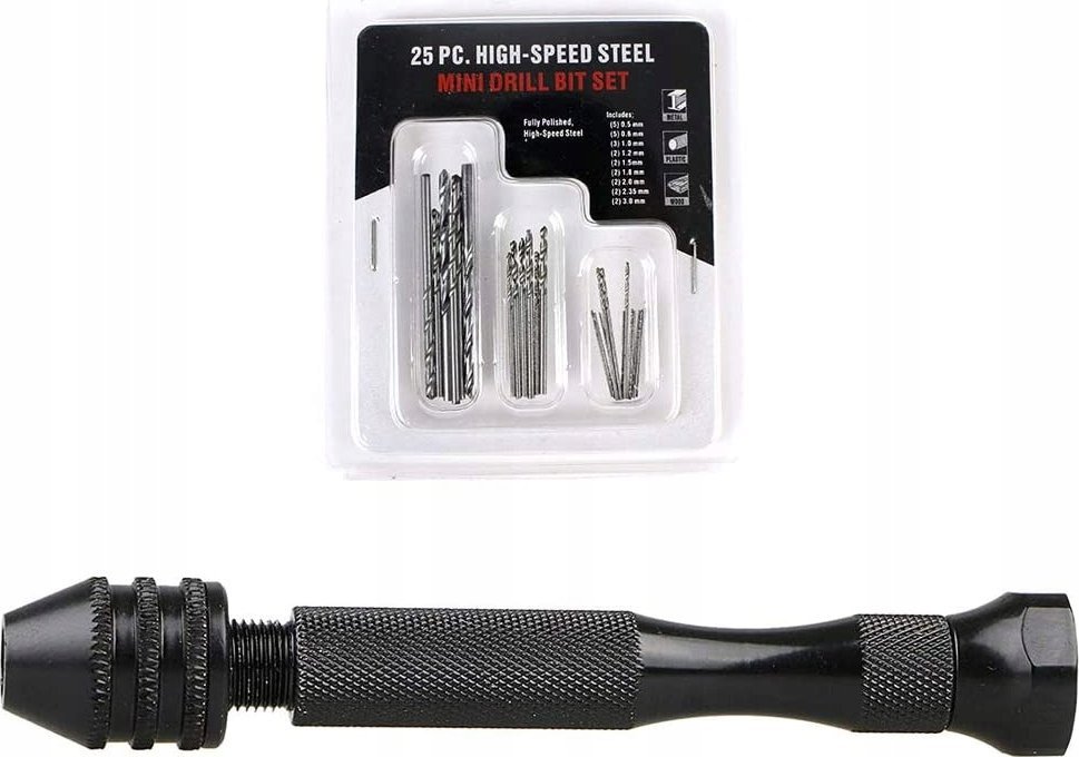 Wiertarka Korbi MINI WIERTARKA RĘCZNA WIERTEŁ 0,5-3 mm HSS 26