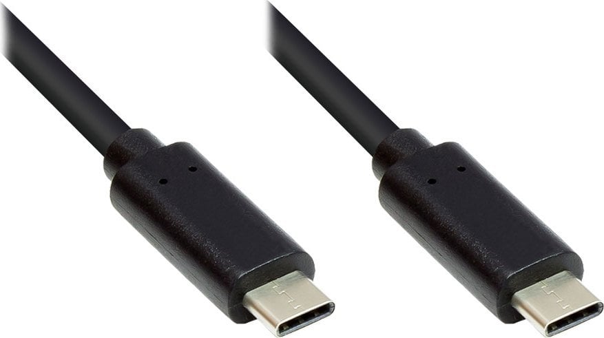 Kabel USB Alcasa USB-C - USB-C 0.2 m Czarny (GC-M0111)