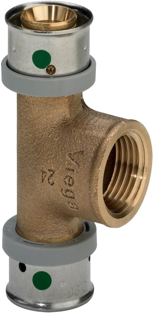 Trójnik 16 x 1/2 x 16 braz / blyszczacyŁącznik do rur