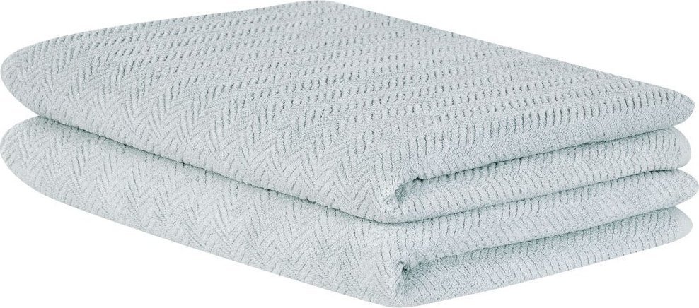 Beliani Komplet 2 ręczników bawełnianych frotte miętowy MITIARO