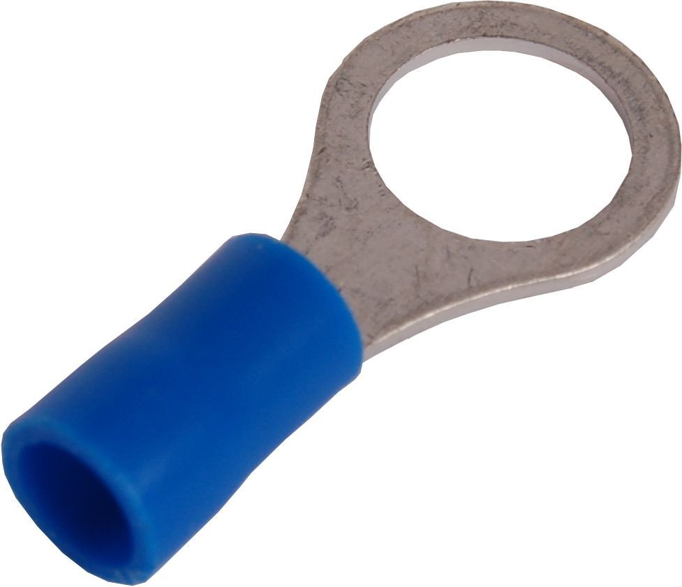 Końcówka kablowa izolowana oczkowa Cu M8 100szt niebieska