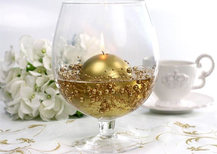 Party Deco Girlandy perłowe, złote, 1,3m, 5 szt. uniwersalny