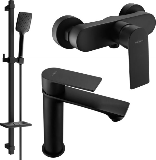 Mexen Mexen Royo DQ62 zestaw prysznicowy, czarny - 72204DQ62-70