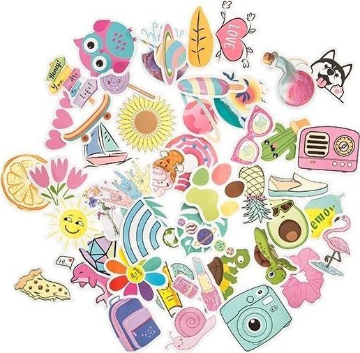 Barry King Naklejki winylowe lato 4-5cm 50szt