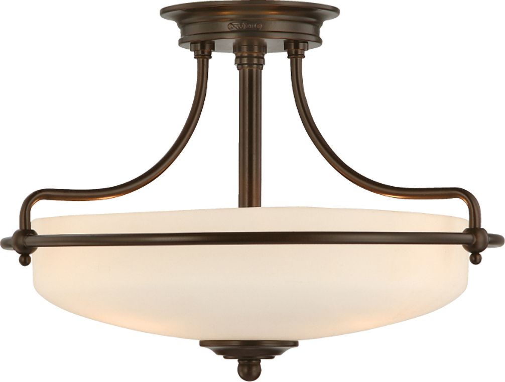 Lampa sufitowa Elstead Lampa podsufitowa brązowa do kuchni Elstead Griffin QZ-GRIFFIN-SFS-PN