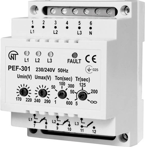 Novatek-Electro Automatyczny przełącznik faz 16A 400V AC (PEF-301)