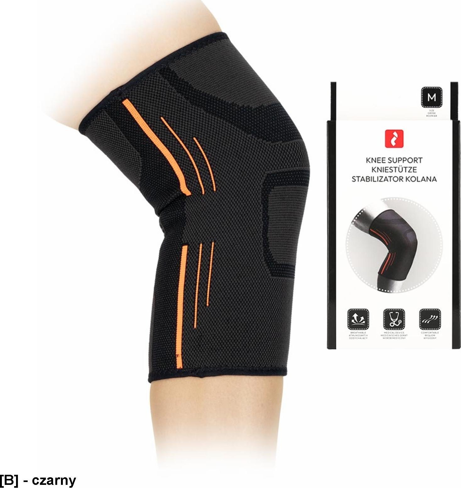 SUP-KNEE - Elastyczna opaska na staw kolanowy ze stabilizacją rzepki S