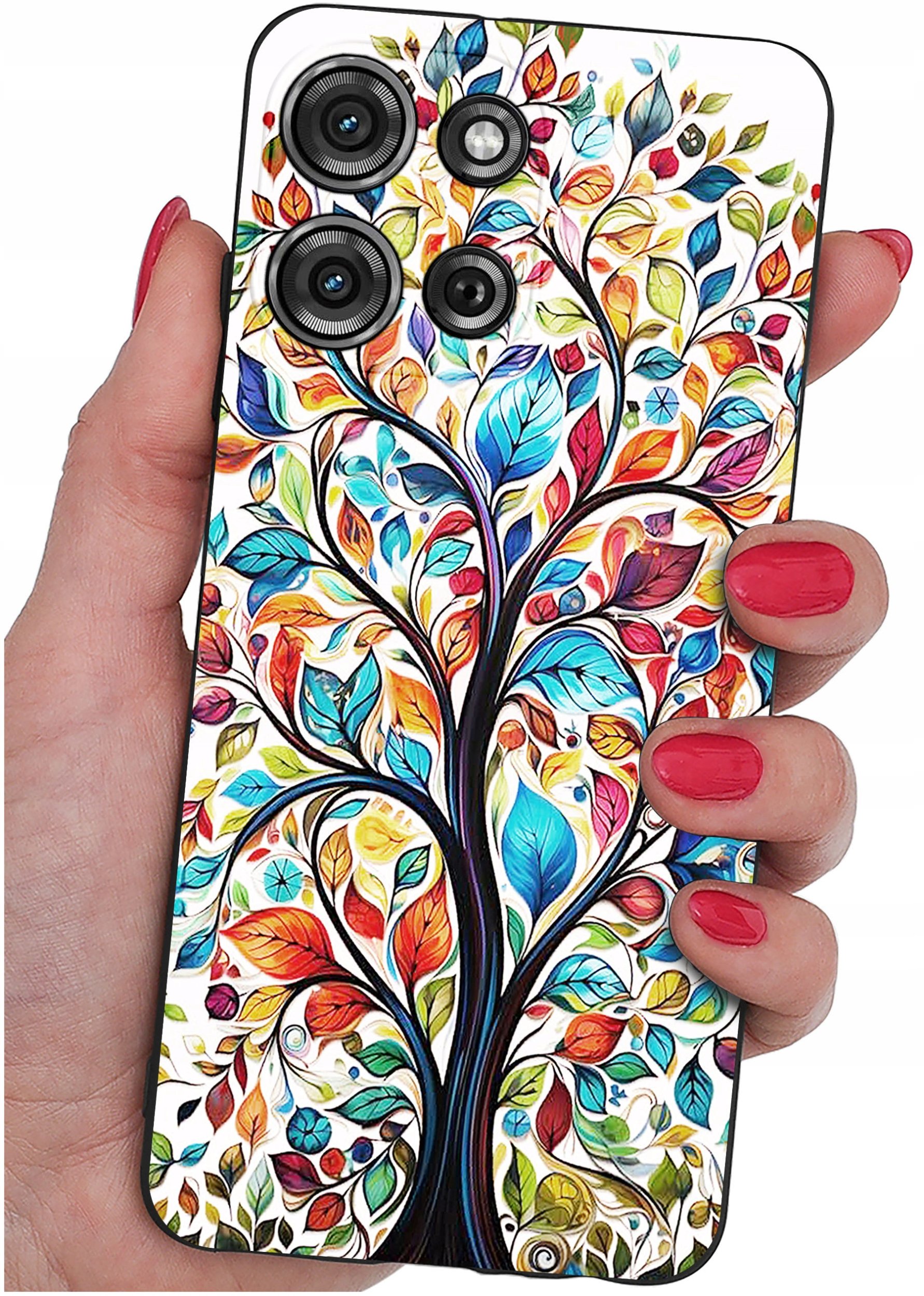 Etui do Motorola G75 5G | WZORY | SILIKONOWE MATT SZKŁO 9H