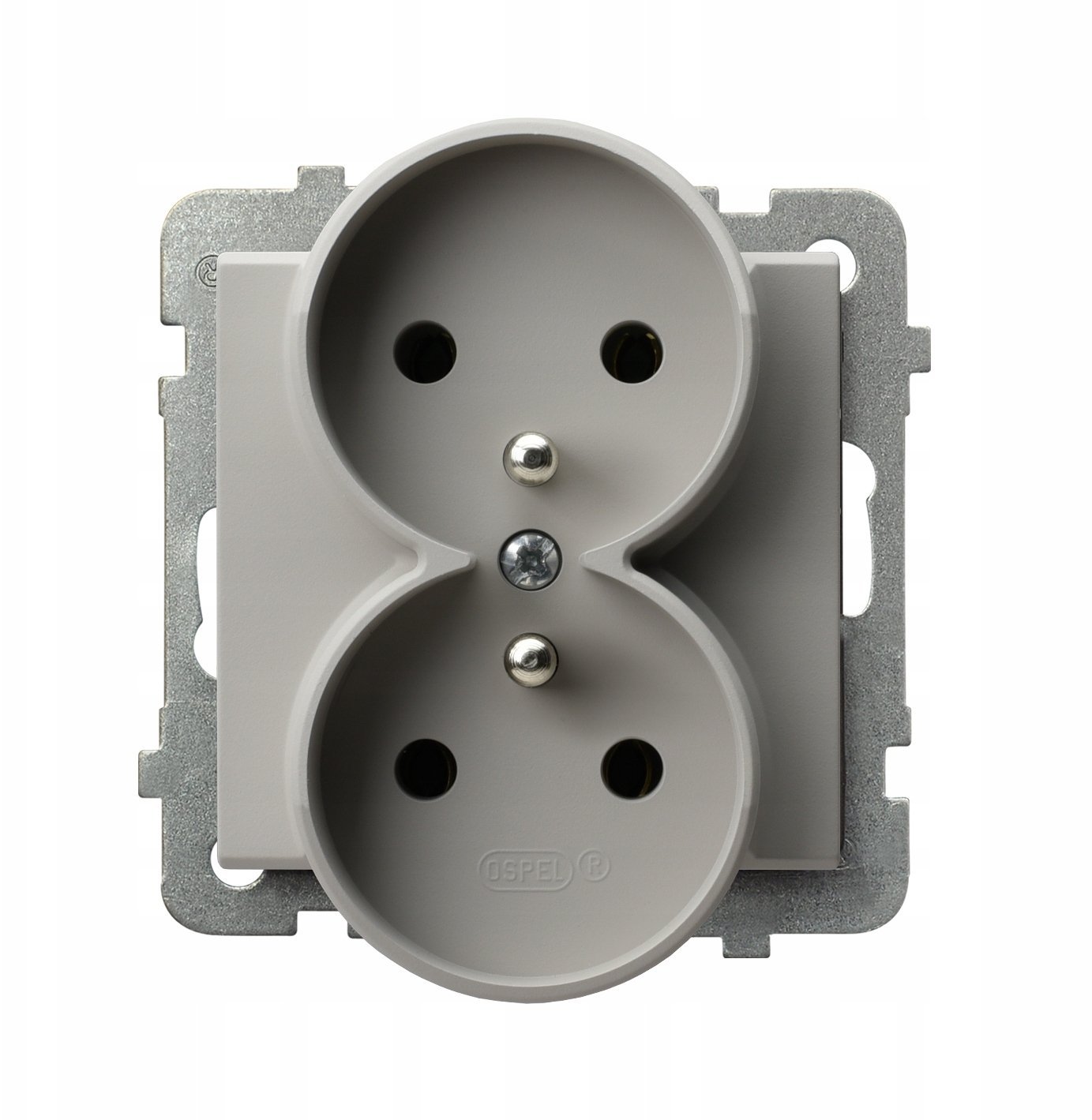 SONATA Gniazdo podwójne z uziemieniem moduł bez ramki kaszmir GP-2RRZ/m/82