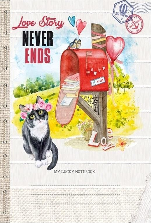 Fresh Notatnik ozdobny 145x197/80K kratka TW Kot