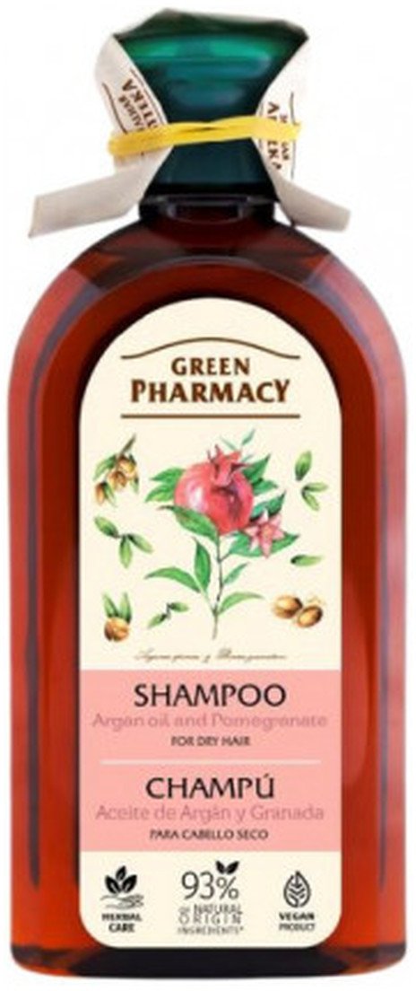 Green Pharmacy Szampon dla Włosów Suchych i Łamliwych z Olejkiem Arganowym i Granatem 350ml