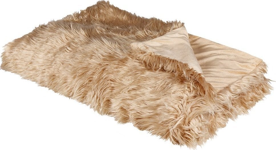 Beliani Narzuta na łóżko 150 x 200 cm jasnobrązowa DELICE