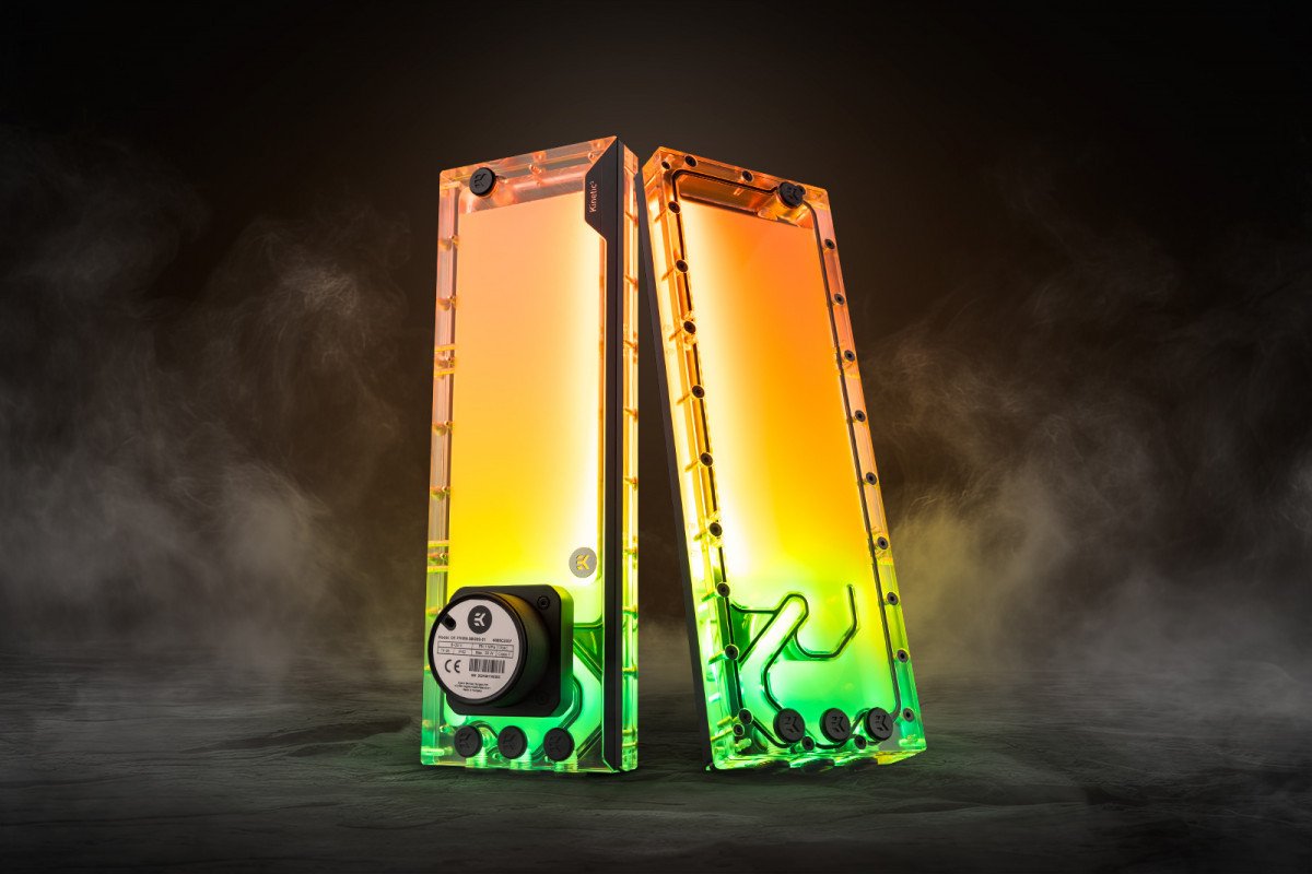 EK Water Blocks EK Water Blocks EK-Quantum Kinetic3 FLT D5 PWM Ausgleichsbehlter-Pumpen-Kombination - 360mm, D-RGB, Acryl