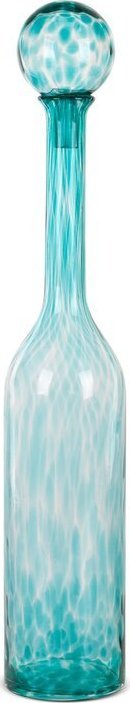 Eurofirany SZKLANY WAZON DEKORACYJNY ISLA (FI) 12X70 CM TURKUSOWY