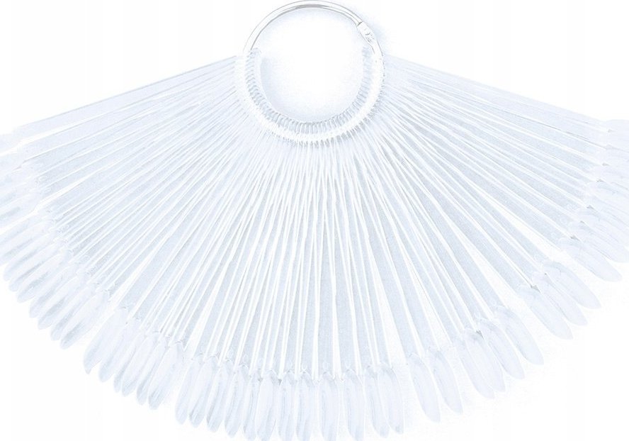 Cosmetics Zone Wzornik wachlarz migdałki - 50 tipsów - clear