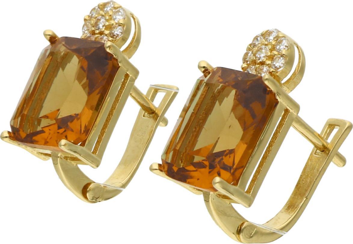 Rosanto Złote kolczyki z zultanitem sultanitem 585 14k