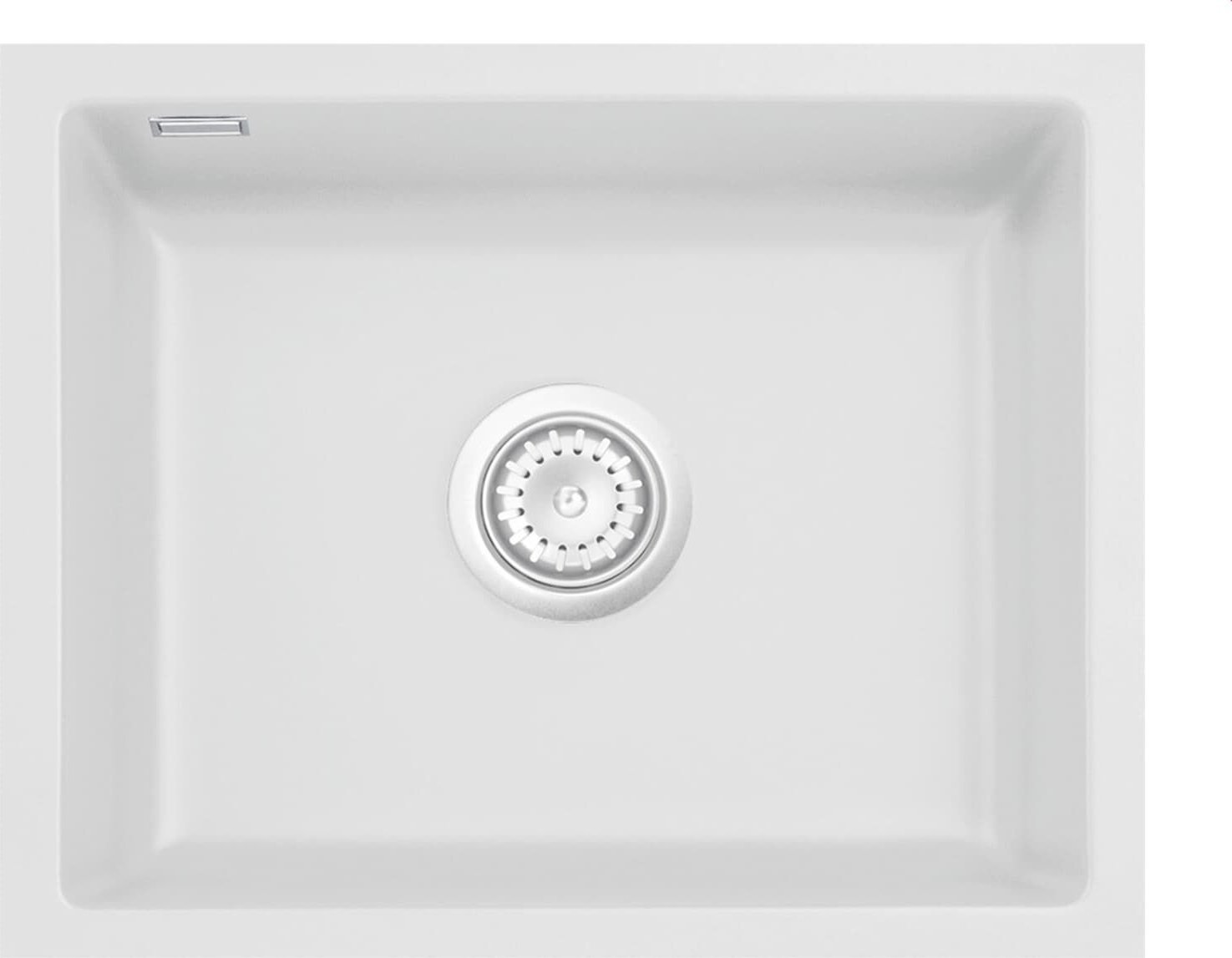 Zlewozmywak SYSTEMCERAM Systemceram Mera 50 U Satin, zlewozmywak ceramiczny, korek manualny