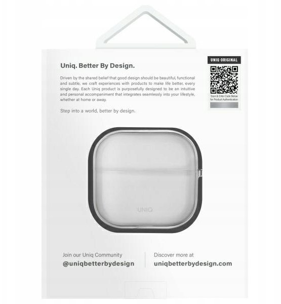 Uniq Etui Glase do Apple AirPods 4 transparent/glossy clear