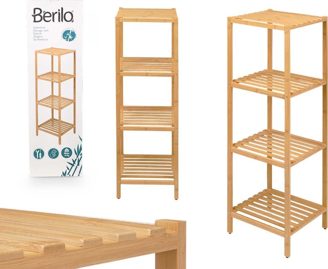 Berilo Regał bambusowy BAMY, 32 x 33 x 108 cm