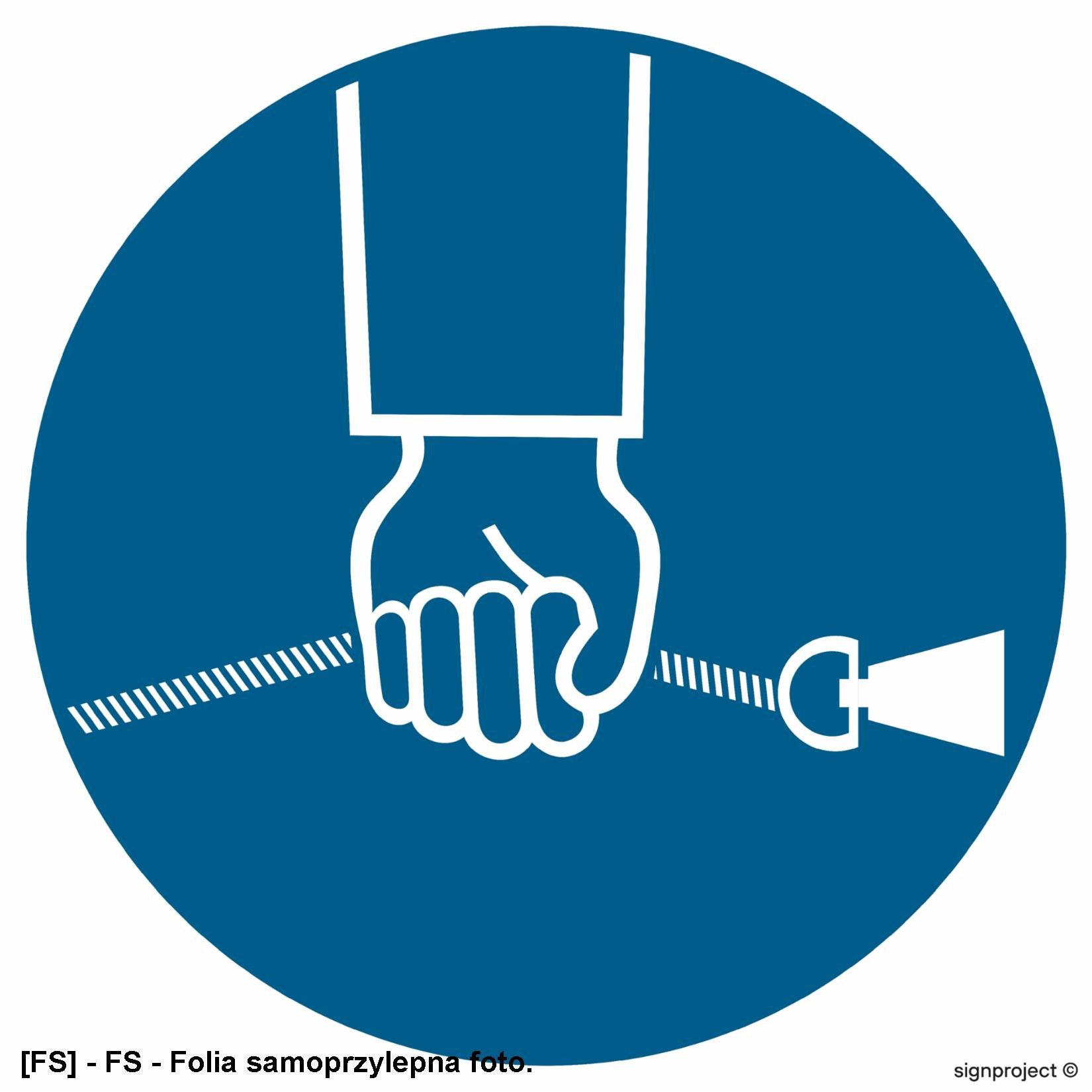 GK010 - W celu zatrzymania maszyny pociągnąć za linkę 250x250