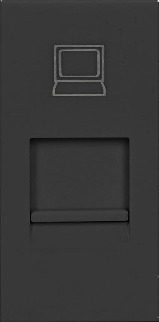 Orno NOEN RJ45, gniazdo modułowe 22,5x45mm RJ45 cat 5e, czarne