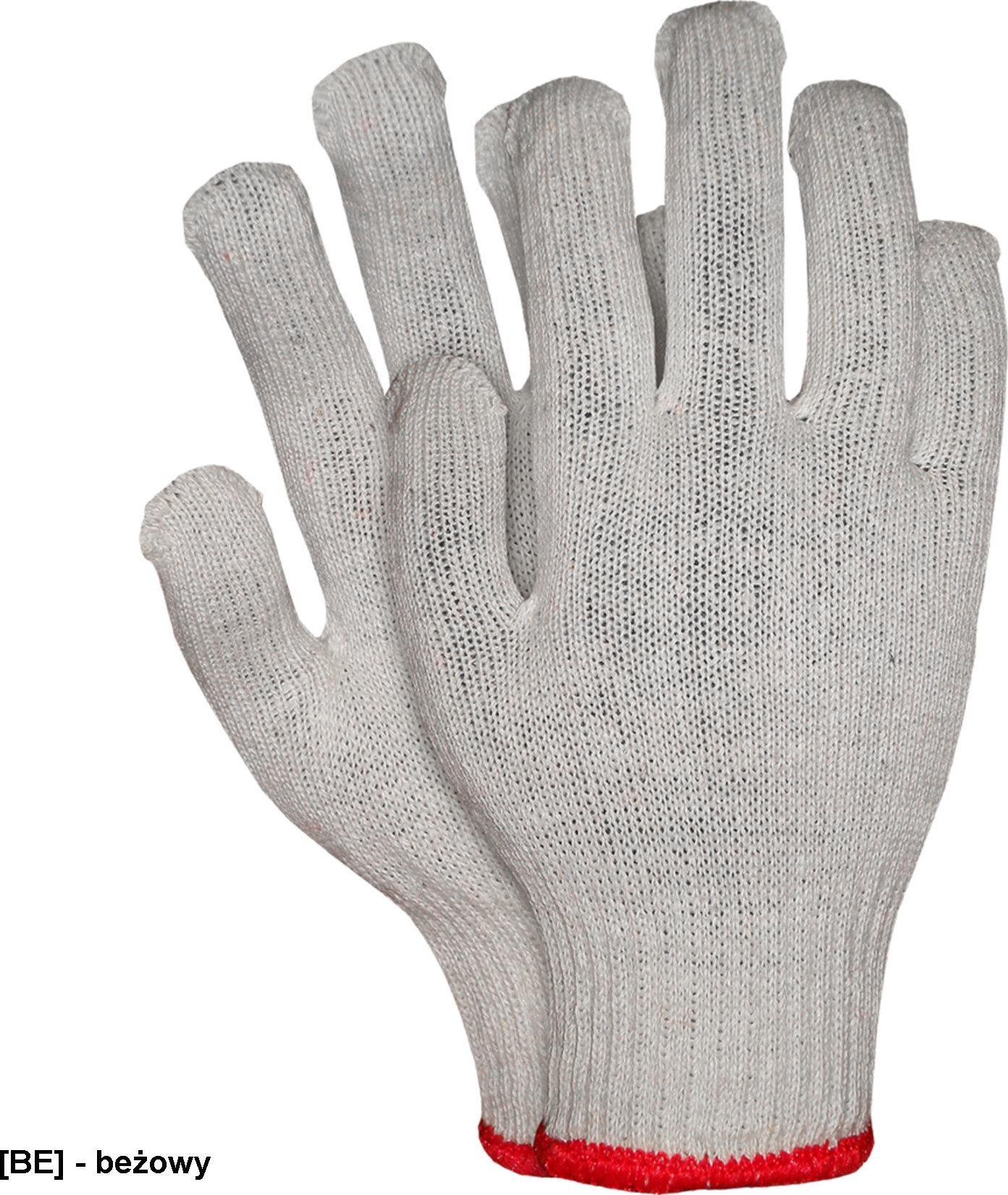 R.E.I.S. RDZ_NATU - Rękawice ochronne - min. 12 par - rozmiar