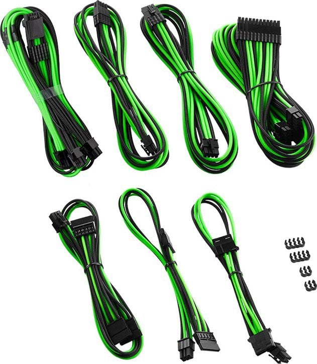 CableMod CableMod C-Series PRO ModMesh 12VHPWR Cable Kit for Corsair RM, RMi, RMx (Black Label) - black/light green