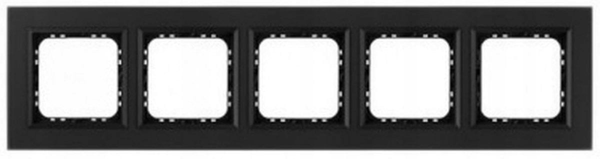 SONATA Ramka pięciokrotna czarne szkło szronione R-5RGC/79/33