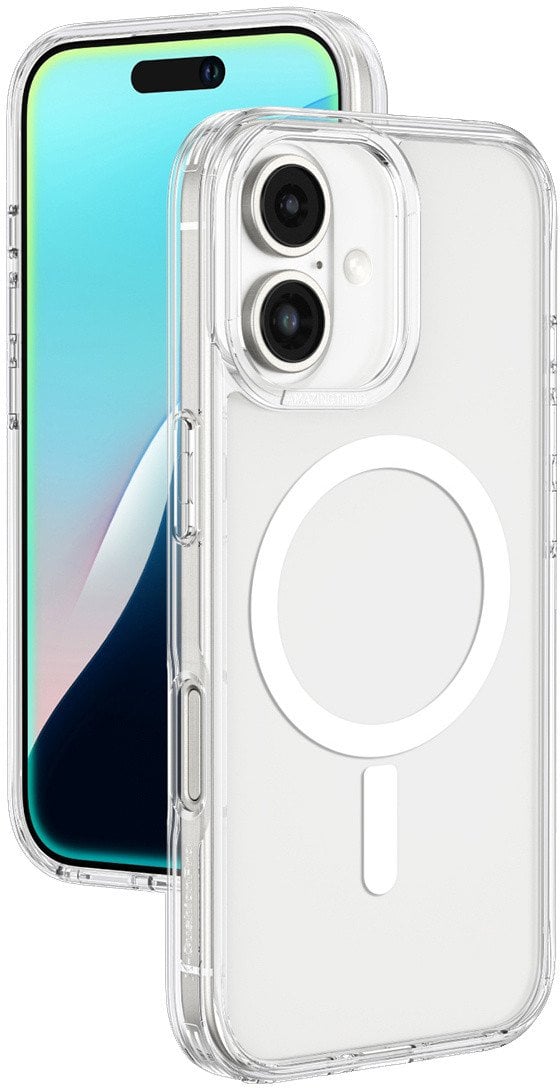 Etui silikonowe AMAZINGTHING Minimal Mag Case z pierścieniem magnetycznym do iPhone 16 - przezroczyste