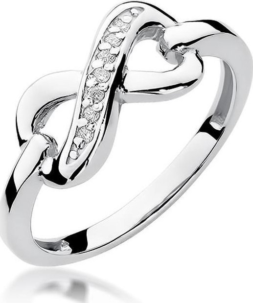 Best Diamonds złoty pierścionek z brylantem 0.04ct 18