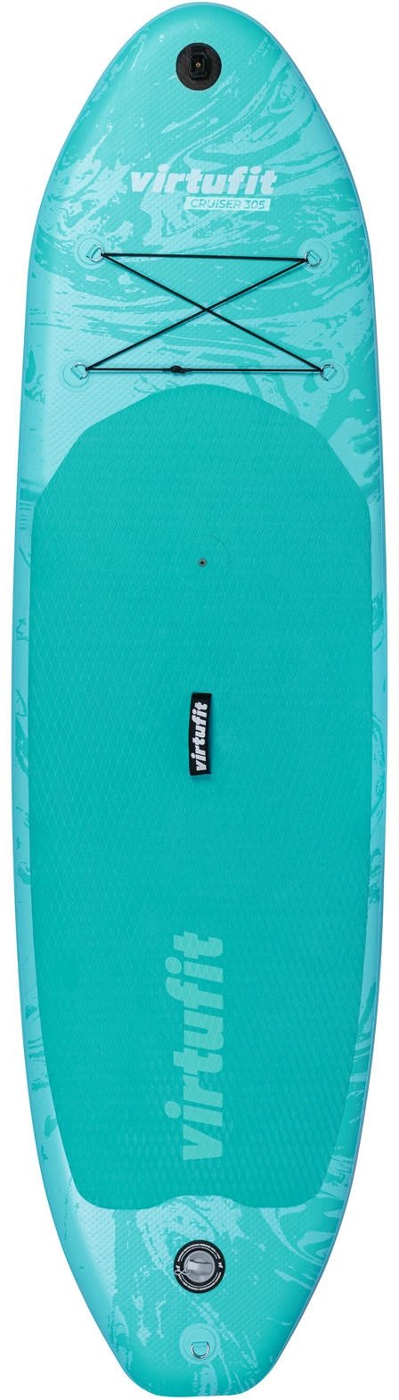 Deska SUP VirtuFit Surfer 305 turkusowa, osłona przeciwwiatrowa, akcesoria