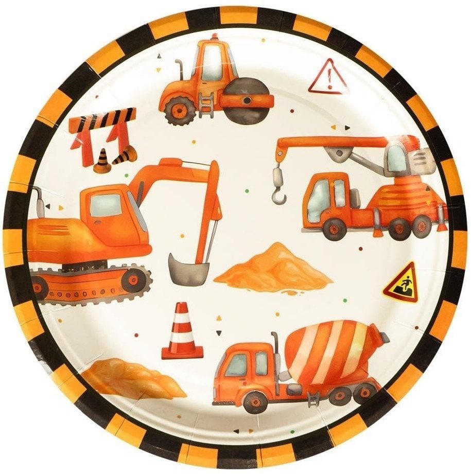 Talerze papierowe plac budowy 8szt