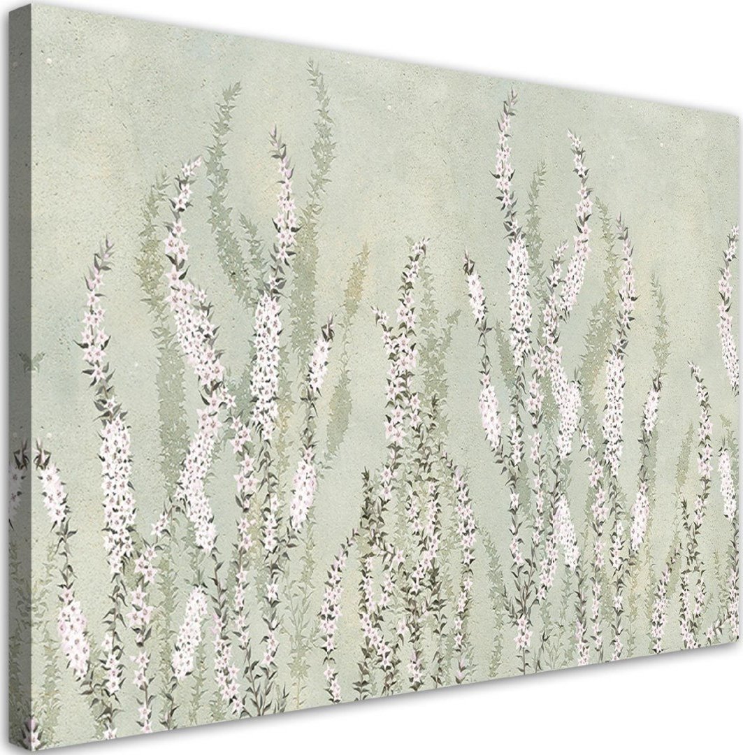 Feeby Obraz na płótnie, Drobne kwiaty na tle ściany - 120x80