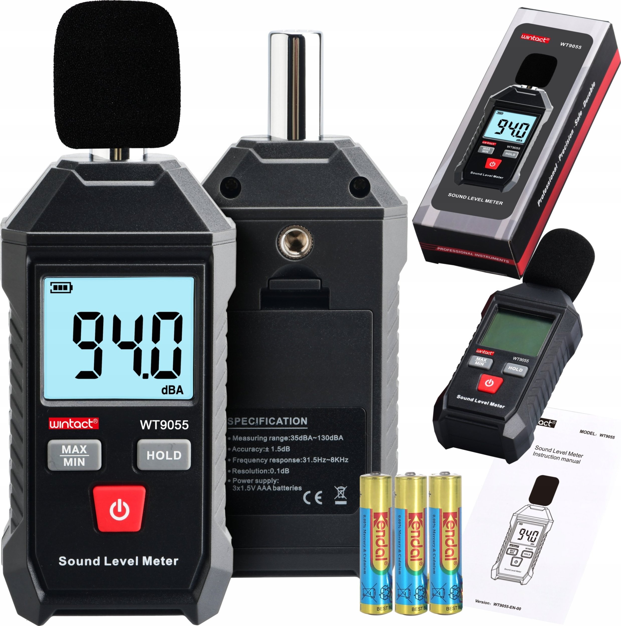 SONOMETR DECYBELOMIERZ MIERNIK NATĘŻENIA POZIOMU DŹWIĘKU, GŁOŚNOŚCI, HAŁASU