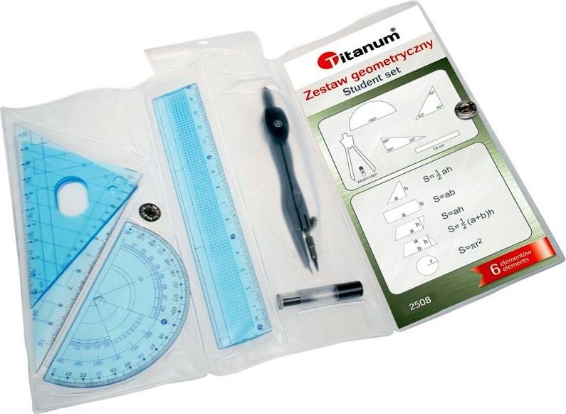 Titanum Zestaw geometryczny Titanum 6 elementów w etui Titanum