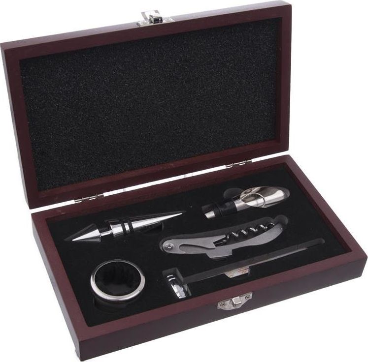 Orion Zestaw do wina korkociąg zatyczka obręcz termometr