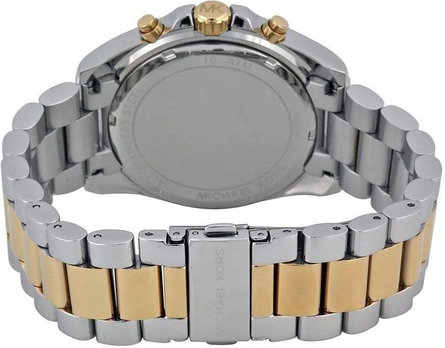 Zegarek Michael Kors Damski Zegarek Bradshaw MK5976 Bi-Color z Granatową Tarczą