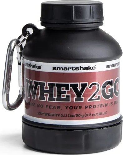 Smartshake SmartShake - Pojemnik na leki, Whey2Go Funnel, Czarny, Pojemność, 110 ml
