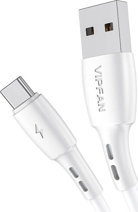 Kabel USB Vipfan USB-A - USB-C 1 m Biały (6971952431959)