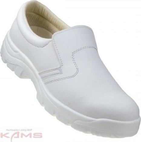 URGENT 251 S2 Urgent - mokasyny białe z mikrofibry z podnoskiem 39